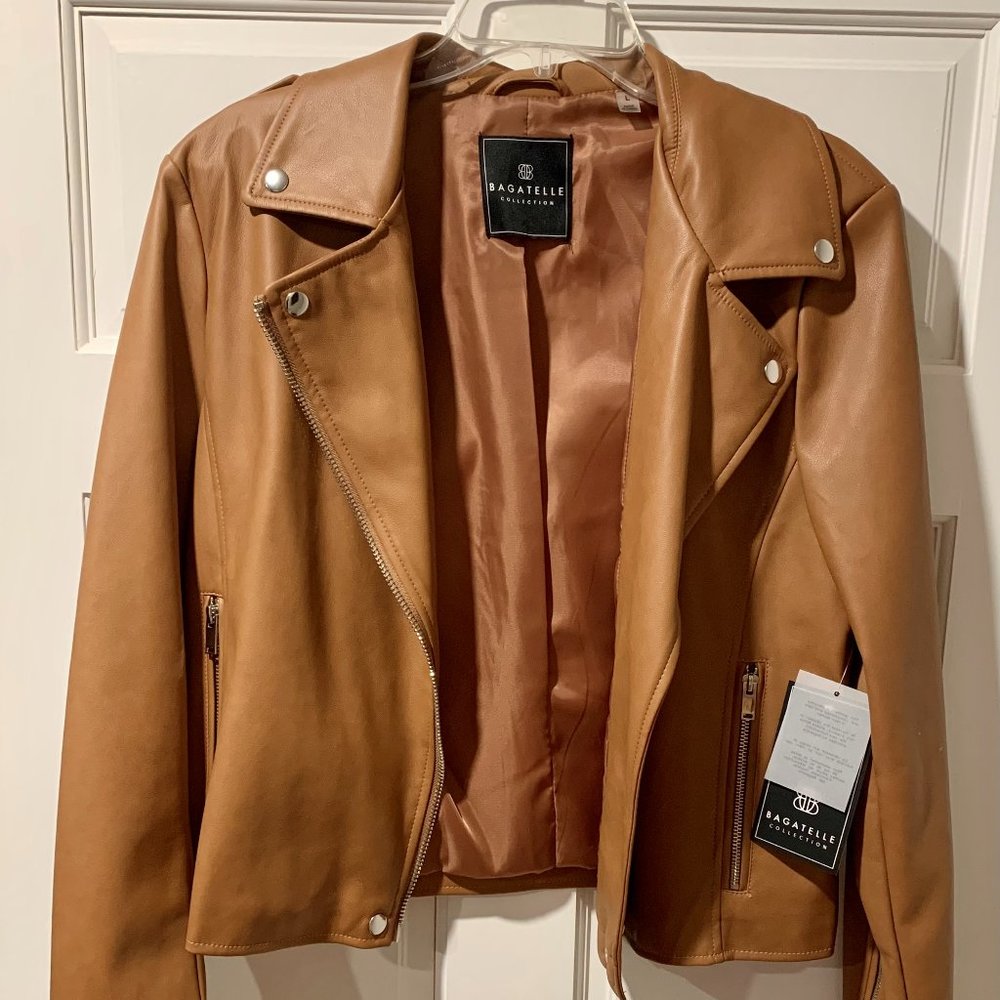 COPY - Faux Leather Brown Jacket